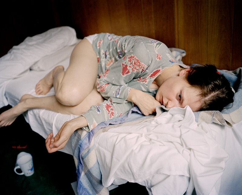 Aino waking up, Paris, 2003