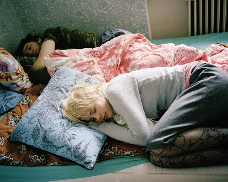 Minna and Joonas sleeping at my place, 2005