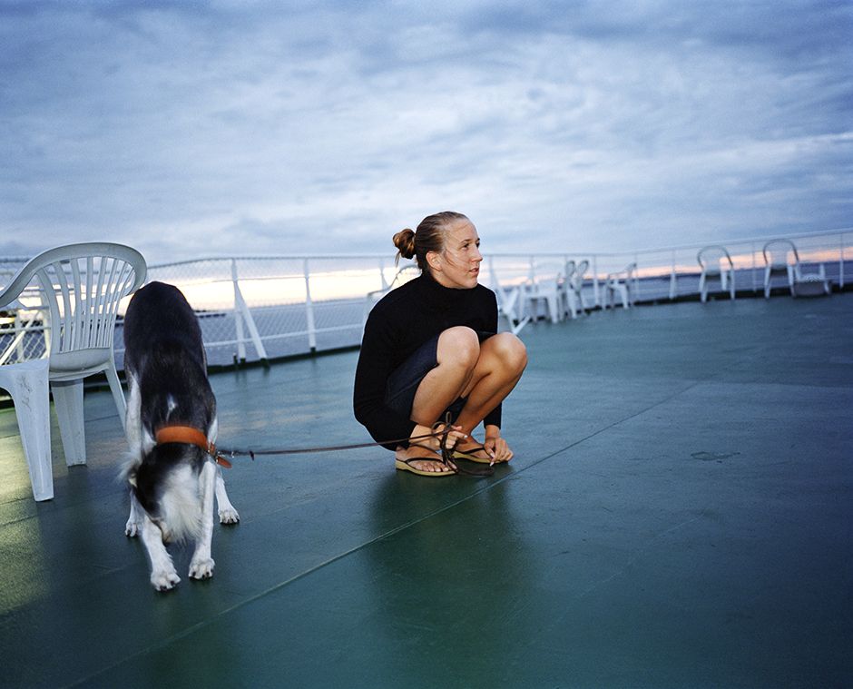 Hanna and Uudi on the deck, 2002