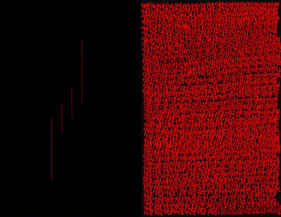 Reordered Rectangle, Red & Black, 2018